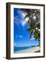 Palm Trees and Tropical Beach, La Digue, Seychelles-Jon Arnold-Framed Photographic Print