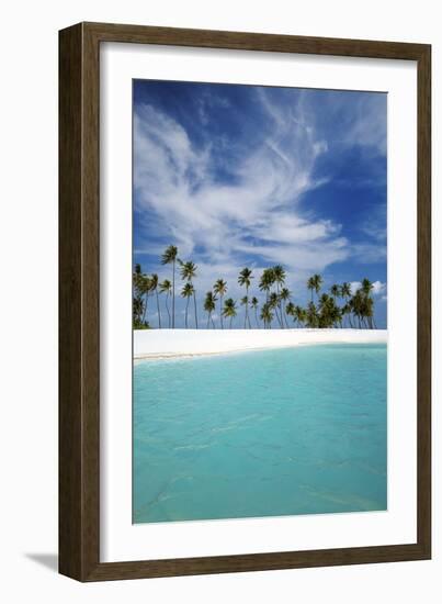 Palm Trees and Tropical Beach, Maldives, Indian Ocean, Asia-Sakis Papadopoulos-Framed Photographic Print