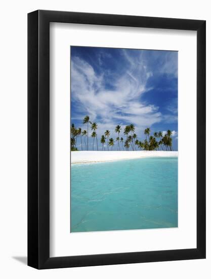Palm Trees and Tropical Beach, Maldives, Indian Ocean, Asia-Sakis Papadopoulos-Framed Photographic Print