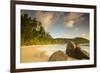 Palm Trees and Tropical Beach, Southern Mahe, Seychelles-Jon Arnold-Framed Photographic Print