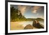 Palm Trees and Tropical Beach, Southern Mahe, Seychelles-Jon Arnold-Framed Photographic Print