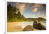 Palm Trees and Tropical Beach, Southern Mahe, Seychelles-Jon Arnold-Framed Premium Photographic Print