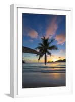 Palm Trees and Tropical Beach, Southern Mahe, Seychelles-Jon Arnold-Framed Photographic Print