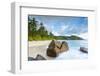 Palm Trees and Tropical Beach, Southern Mahe, Seychelles-Jon Arnold-Framed Photographic Print