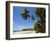 Palm Trees and West Point of the South Coast Whale Watch Surf Beach at Mirissa, Near Matara, Southe-Robert Francis-Framed Photographic Print