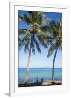 Palm trees, Anse Vata beach, Noumea, New Caledonia, Pacific-Michael Runkel-Framed Premium Photographic Print