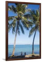 Palm trees, Anse Vata beach, Noumea, New Caledonia, Pacific-Michael Runkel-Framed Photographic Print