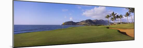 Palm Trees at Seaside, Kiele Course, Number 13, Kauai Lagoons Golf Club, Lihue, Hawaii, USA-null-Mounted Photographic Print