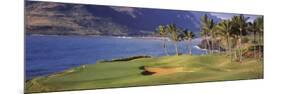 Palm Trees at Seaside, Kiele Course, Number 13, Kauai Lagoons Golf Club, Lihue, Hawaii, USA-null-Mounted Photographic Print