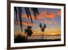 Palm Trees at Sunset in La Ventana, Baja California Sur, Mexico,-Christian Heeb-Framed Photographic Print