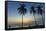 Palm Trees at Sunset on Playa Guiones Surf Beach at Sunset-Rob Francis-Framed Stretched Canvas