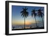 Palm Trees at Sunset on Playa Guiones Surf Beach at Sunset-Rob Francis-Framed Photographic Print