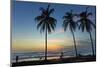 Palm Trees at Sunset on Playa Guiones Surf Beach at Sunset-Rob Francis-Mounted Photographic Print