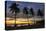 Palm Trees at Sunset on Playa Guiones Surfing Beach-Rob Francis-Stretched Canvas