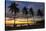 Palm Trees at Sunset on Playa Guiones Surfing Beach-Rob Francis-Stretched Canvas