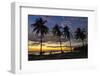 Palm Trees at Sunset on Playa Guiones Surfing Beach-Rob Francis-Framed Photographic Print