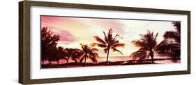 Palm Trees at Sunset, Waikiki Beach, Honolulu, Oahu, Hawaii, USA-null-Framed Photographic Print