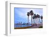 Palm Trees City San Diego Sign-null-Framed Art Print