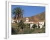 Palm Trees, Houses and Church at Betancuria, on Fuerteventura in the Canary Islands, Spain, Europe-Lightfoot Jeremy-Framed Photographic Print