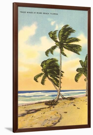 Palm Trees, Miami Beach, Florida-null-Framed Art Print