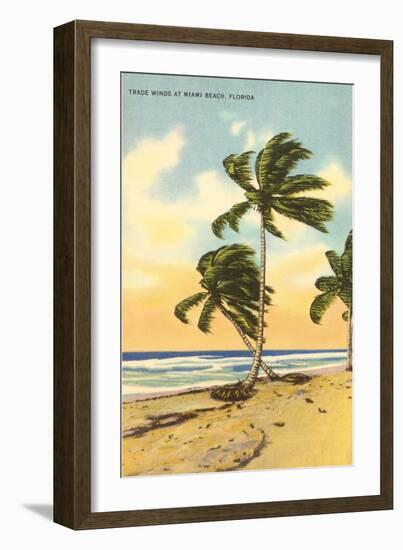 Palm Trees, Miami Beach, Florida-null-Framed Art Print