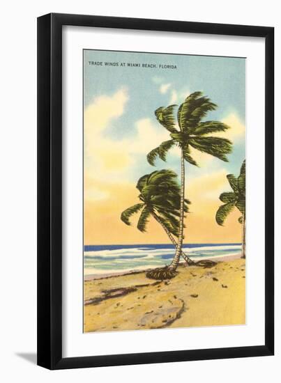 Palm Trees, Miami Beach, Florida-null-Framed Art Print