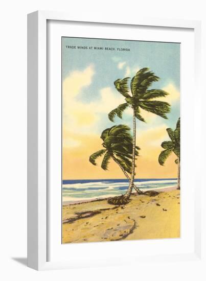 Palm Trees, Miami Beach, Florida-null-Framed Art Print