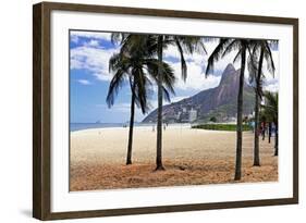 Palm Trees on Ipanema Beach-George Oze-Framed Photographic Print