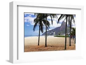 Palm Trees on Ipanema Beach-George Oze-Framed Photographic Print