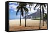 Palm Trees on Ipanema Beach-George Oze-Framed Stretched Canvas