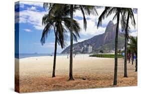 Palm Trees on Ipanema Beach-George Oze-Stretched Canvas