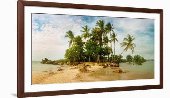 Palm Trees on the Beach in Morro De Sao Paulo, Tinhare, Cairu, Bahia, Brazil-null-Framed Photographic Print