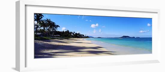 Palm Trees on the Beach, Lanikai Beach, Oahu, Hawaii, USA-null-Framed Photographic Print