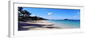 Palm Trees on the Beach, Lanikai Beach, Oahu, Hawaii, USA-null-Framed Photographic Print