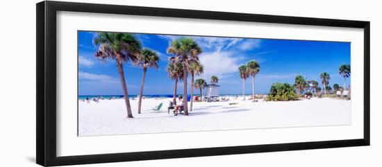 Palm Trees on the Beach, Siesta Key, Gulf of Mexico, Florida, USA-null-Framed Photographic Print