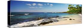 Palm Trees on the Beach, Waimea Bay, Oahu, Hawaii, USA-null-Stretched Canvas