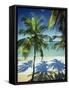 Palm Trees on Tropical Beach, Dominican Republic, West Indies, Caribbean, Central America-Harding Robert-Framed Stretched Canvas