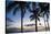 Palm Trees on Waikiki Beach, Oahu, Hawaii, United States of America, Pacific-Michael-Stretched Canvas