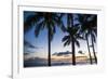 Palm Trees on Waikiki Beach, Oahu, Hawaii, United States of America, Pacific-Michael-Framed Photographic Print