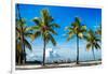 Palm Trees overlooking Downtown Miami - Florida-Philippe Hugonnard-Framed Photographic Print