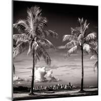 Palm Trees overlooking Downtown Miami - Florida-Philippe Hugonnard-Mounted Photographic Print