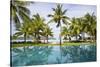 Palm Trees Reflect In The Pool At The Four Seasons Bora Bora-Karine Aigner-Stretched Canvas