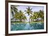 Palm Trees Reflect In The Pool At The Four Seasons Bora Bora-Karine Aigner-Framed Photographic Print