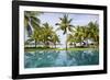 Palm Trees Reflect In The Pool At The Four Seasons Bora Bora-Karine Aigner-Framed Photographic Print