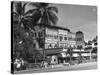 Palm Trees Surrounding the Raffles Hotel-Carl Mydans-Stretched Canvas