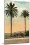 Palm Trees, Ventura-null-Mounted Art Print