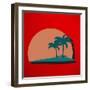 Palm Trees-berkut-Framed Art Print