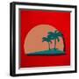 Palm Trees-berkut-Framed Art Print