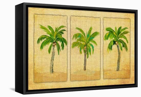 Palm Trio-Julie DeRice-Framed Stretched Canvas
