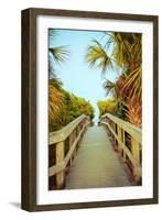 Palm Walkway I-Susan Bryant-Framed Art Print